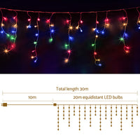 Thumbnail for Jingle Jollys 20M Christmas Lights Icicle Light 800 LED Multi-coloured