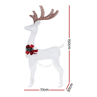 Thumbnail for Jingle Jollys Christmas Lights 150cm Reindeer 100 LED Decorations