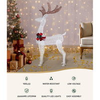 Thumbnail for Jingle Jollys Christmas Lights 150cm Reindeer 100 LED Decorations