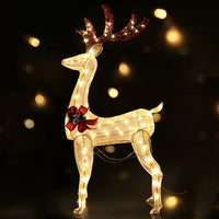 Thumbnail for Jingle Jollys Christmas Lights 150cm Reindeer 100 LED Decorations