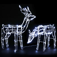 Thumbnail for Jingle Jollys Christmas Lights 2 Pcs Reindeers 200 LED Decorations