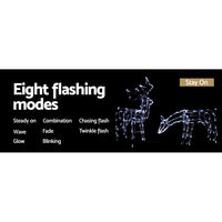 Thumbnail for Jingle Jollys Christmas Lights 2 Pcs Reindeers 200 LED Decorations