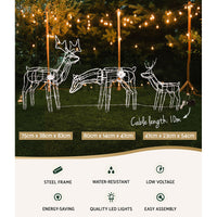 Thumbnail for Jingle Jollys Christmas Lights 3 Pcs Reindeers 250 LED Decorations