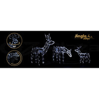 Thumbnail for Jingle Jollys Christmas Lights 3 Pcs Reindeers 250 LED Decorations