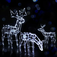 Thumbnail for Jingle Jollys Christmas Lights 3 Pcs Reindeers 250 LED Decorations