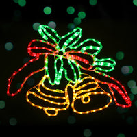 Thumbnail for Jingle Jollys Christmas Lights 76cm Bells 216 LED Decorations