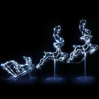 Thumbnail for Jingle Jollys Christmas Lights Reindeer Sleigh 120 LED Decorations