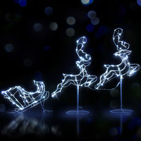 Thumbnail for Jingle Jollys Christmas Lights Reindeer Sleigh 120 LED Decorations