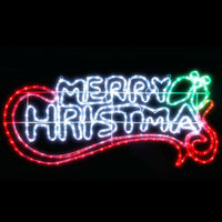 Thumbnail for Jingle Jollys Christmas Lights 96cm Merry Christmas 288 LED Decorations