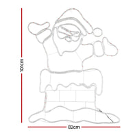 Thumbnail for Jingle Jollys Christmas Lights 101cm Santa 248 LED Decorations