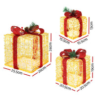 Thumbnail for Jingle Jollys Christmas Lights Gift Box Set 3 PCS Set 48 LED Decorations