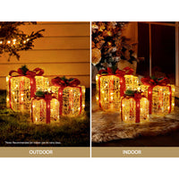 Thumbnail for Jingle Jollys Christmas Lights Gift Box Set 3 PCS Set 48 LED Decorations