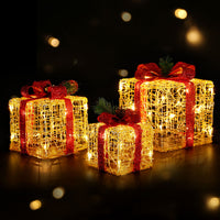 Thumbnail for Jingle Jollys Christmas Lights Gift Box Set 3 PCS Set 48 LED Decorations