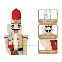 Thumbnail for Jingle Jollys Christmas Lights 170cm Nutcracker 180 LED Fairy Light Decorations
