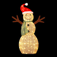 Thumbnail for Jingle Jollys Christmas Lights 97cm Snowman 80 LED Decorations