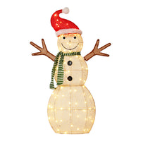 Thumbnail for Jingle Jollys Christmas Lights 97cm Snowman 80 LED Decorations