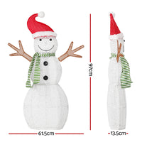 Thumbnail for Jingle Jollys Christmas Lights 97cm Snowman 80 LED Decorations