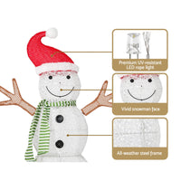 Thumbnail for Jingle Jollys Christmas Lights 97cm Snowman 80 LED Decorations