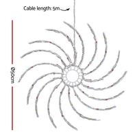 Thumbnail for Jingle Jollys Christmas Lights 50cm Spin 128 LED Decorations