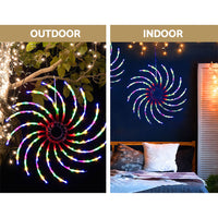 Thumbnail for Jingle Jollys Christmas Lights 50cm Spin 128 LED Decorations