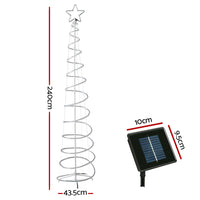 Thumbnail for Jingle Jollys Solar Christmas Tree 2.4m Motif Lights 8 Modes Multi Colour