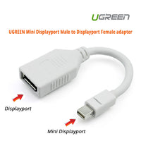 Thumbnail for UGREEN Mini Displayport Male to Displayport Female adapter (10445)