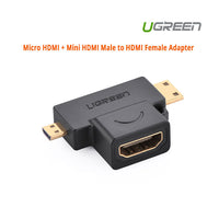 Thumbnail for UGREEN Micro HDMI + Mini HDMI Male to HDMI Female Adapter (20144)