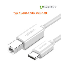Thumbnail for Ugreen Type C to USB-B Cable White 1.5M 40417