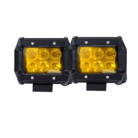 Thumbnail for 2x 4inch Flood LED Light Bar Offroad Boat Work Driving Fog Lamp Truck Yellow
