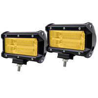 Thumbnail for 2x 5inch Flood LED Light Bar Offroad Boat Work Driving Fog Lamp Truck Yellow